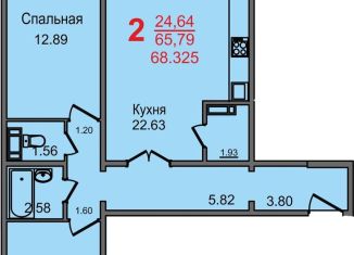 Продается 2-комнатная квартира, 68.3 м2, Челябинск, Новороссийская улица, 21А, Ленинский район