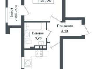 Продажа 1-ком. квартиры, 37 м2, Краснодар, ЖК Португалия