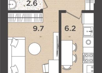 Продается 1-комнатная квартира, 23.5 м2, Пионерский, Октябрьская улица, 2Ак1