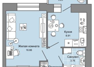 Продам 1-комнатную квартиру, 34 м2, Ульяновск, ЖК Центрополис, жилой комплекс Центрополис, 4