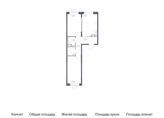 Продам двухкомнатную квартиру, 56.8 м2, Московская область, жилой комплекс Прибрежный Парк, 9.2