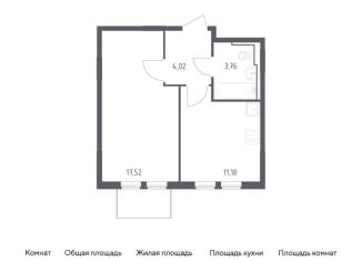 Продажа однокомнатной квартиры, 36.5 м2, Москва, жилой комплекс Остафьево, к18