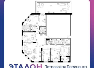 Продается 5-комнатная квартира, 204.1 м2, Санкт-Петербург, Петровская коса, 6к1, метро Новокрестовская