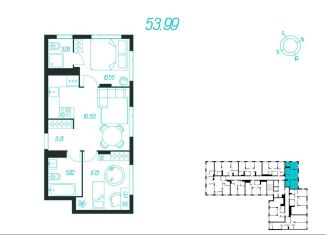 Продается двухкомнатная квартира, 54 м2, Тула, Зареченский территориальный округ