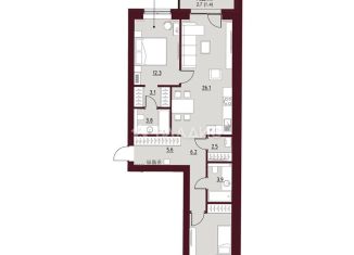 Продажа 2-комнатной квартиры, 78.8 м2, Вологодская область, Февральский переулок, 7