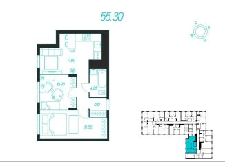 Продаю 2-комнатную квартиру, 55.3 м2, Тула, Зареченский территориальный округ