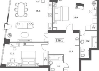 Продается 4-ком. квартира, 138.8 м2, Москва, Мытная улица, 40к1, ЖК Скай Хаус