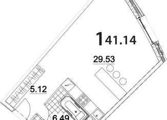 Квартира на продажу студия, 41.1 м2, Москва, Нахимовский проспект, 31к3, ЖК Нахимов