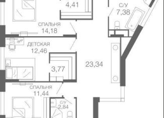 Продам 3-комнатную квартиру, 109.8 м2, Москва, станция Шелепиха, Шмитовский проезд, 39к3