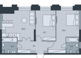 Продаю 3-комнатную квартиру, 71.2 м2, Москва, Обручевский район