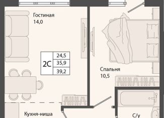 Продается 2-ком. квартира, 39.2 м2, Новосибирская область
