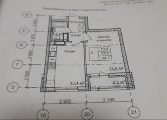 Продается однокомнатная квартира, 35.8 м2, Нижний Новгород, ЖК Новая Кузнечиха