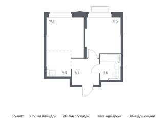 Продам однокомнатную квартиру, 35.6 м2, Московская область, жилой комплекс Квартал Строгино, к1