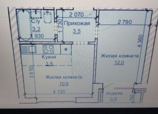 Продается 2-ком. квартира, 33.8 м2, Барнаул