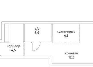 Продажа квартиры студии, 25 м2, Москва, улица Василия Ланового, 1к1, ЗАО