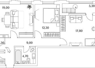 Продается 2-комнатная квартира, 70.3 м2, Санкт-Петербург, Планерная улица, 99, Приморский район