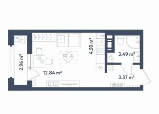 Квартира на продажу студия, 25.7 м2, Санкт-Петербург, метро Фрунзенская