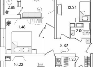 Продается 3-ком. квартира, 67.8 м2, Санкт-Петербург