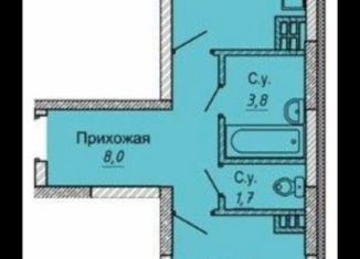 Продам 1-ком. квартиру, 42.1 м2, Новосибирск, метро Площадь Маркса, улица Бородина, 54