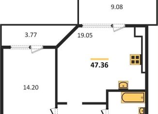 Продается 1-комнатная квартира, 47.4 м2, Светлогорск, Дачная улица, 4