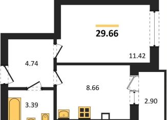 Продается однокомнатная квартира, 29.7 м2, Калининградская область