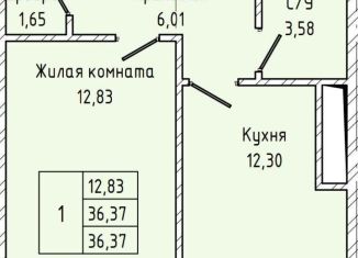 Продам однокомнатную квартиру, 36.4 м2, Кабардино-Балкариия, Солнечная улица, 12к1