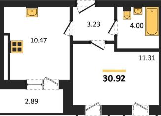 Продаю 1-комнатную квартиру, 30.9 м2, Калининград, Московский район