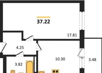 Продается однокомнатная квартира, 37.2 м2, Калининград, Ленинградский район