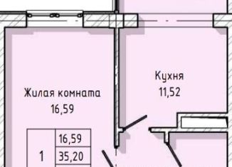 Продам 1-ком. квартиру, 35.2 м2, Кабардино-Балкариия, улица А.А. Кадырова, 2к3