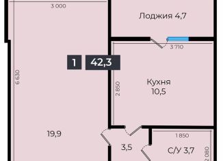 Продаю однокомнатную квартиру, 42.1 м2, Ставрополь, улица Южный Обход, 53В