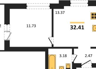 1-ком. квартира на продажу, 32.4 м2, Калининград, Московский район