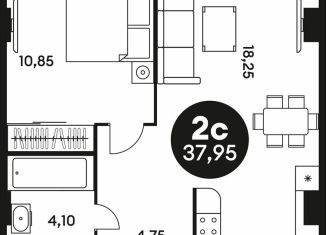 Продаю 1-ком. квартиру, 38.3 м2, Ростов-на-Дону, Красноармейская улица, 254