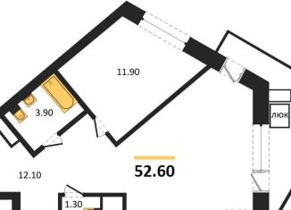 Продаю 2-ком. квартиру, 52.6 м2, Пионерский