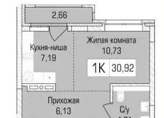 Продажа квартиры студии, 30.9 м2, Новосибирская область