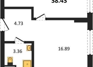 Продаю 1-ком. квартиру, 38.4 м2, Калининград, улица Ломоносова, 52