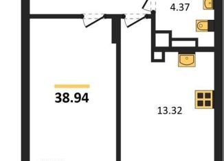 Продаю однокомнатную квартиру, 38.9 м2, Калининград, Московский район, Батальная улица, 65Б