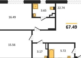 Продаю двухкомнатную квартиру, 67.5 м2, Калининград, улица Ломоносова, 52, Центральный район