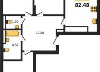 Продаю трехкомнатную квартиру, 82.5 м2, Калининградская область