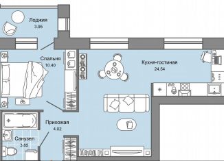 Продам двухкомнатную квартиру, 45 м2, Киров, Ленинский район, улица 4-й Пятилетки, 82