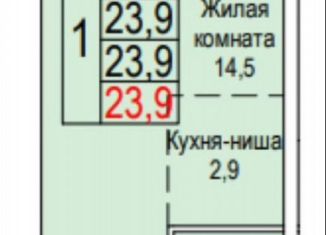 1-комнатная квартира на продажу, 23.9 м2, Москва, ЮВАО