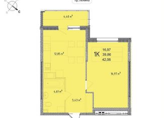 Продается однокомнатная квартира, 42.1 м2, Обнинск, улица Мира, 2