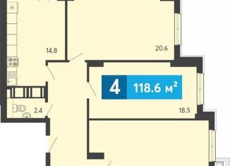 Продается 4-комнатная квартира, 118.6 м2, Пензенская область, Прибрежный бульвар, 5