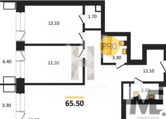 Продается 3-комнатная квартира, 65.5 м2, Пионерский