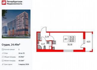 Продажа квартиры студии, 24.5 м2, Ленинградская область