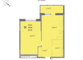 Продаю 1-ком. квартиру, 42 м2, Калужская область, улица Мира, 2