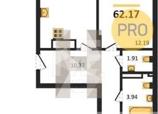 Продается двухкомнатная квартира, 62.2 м2, Калининград, улица Старшины Дадаева, 55