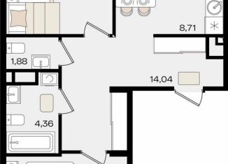 Продаю 2-ком. квартиру, 65.2 м2, Краснодар, Карасунский округ