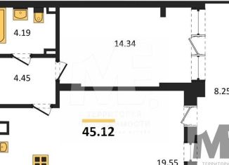 Однокомнатная квартира на продажу, 45.1 м2, Калининград, Московский район, Батальная улица, 65Б