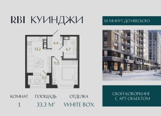 Продажа 1-ком. квартиры, 33.3 м2, Санкт-Петербург, метро Волковская