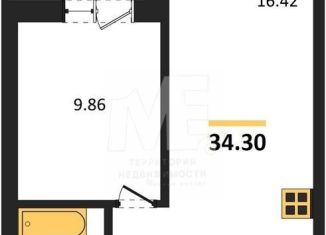 Продам однокомнатную квартиру, 34.3 м2, Калининград